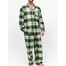 Піжама чоловіча Cyberjammies Fern 3133-3134 байка преміум новорічна фемелі лук L Зелений у клітку (5051877618190)