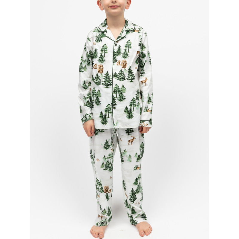Піжама дитяча унісекс Cyberjammies Fern 3167FER 10-11 лет/146 см Білий з альпійським принтом (5051877619852)