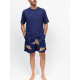 Піжама (футболка + шорти) чоловіча Cyberjammies Indigo 3197-3196 XL Синій с принтом тигра (5051877655577)