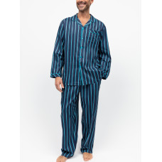 Піжама чоловіча Cyberjammies Marina 3126-3127 M Синій у смужку (5051877617902)