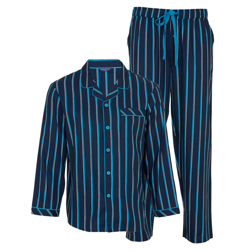 Піжама чоловіча Cyberjammies Marina 3126-3127 XL Синій у смужку (5051877617926)