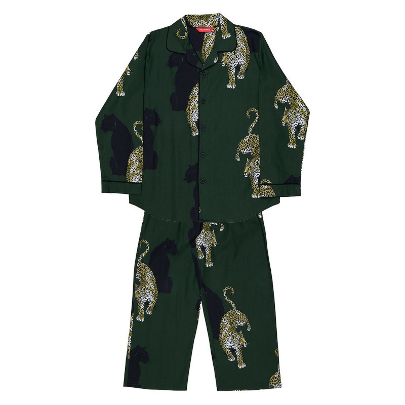Піжама дитяча унісекс Cyberjammies Olive 3161OLE 10-11 лет/146 см Оливковий з леопардовим принтом (5051877619678)