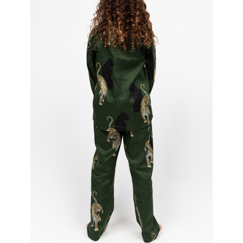 Піжама дитяча унісекс Cyberjammies Olive 3161OLE 10-11 лет/146 см Оливковий з леопардовим принтом (5051877619678)