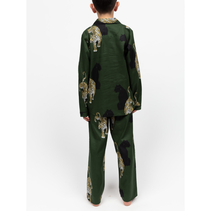 Піжама дитяча унісекс Cyberjammies Olive 3161OLE 10-11 лет/146 см Оливковий з леопардовим принтом (5051877619678)