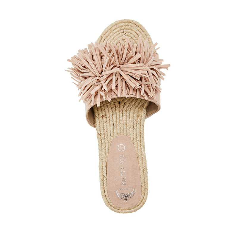 Шльопанці Pretty You London Tassle 37 Nude (5060526411945)