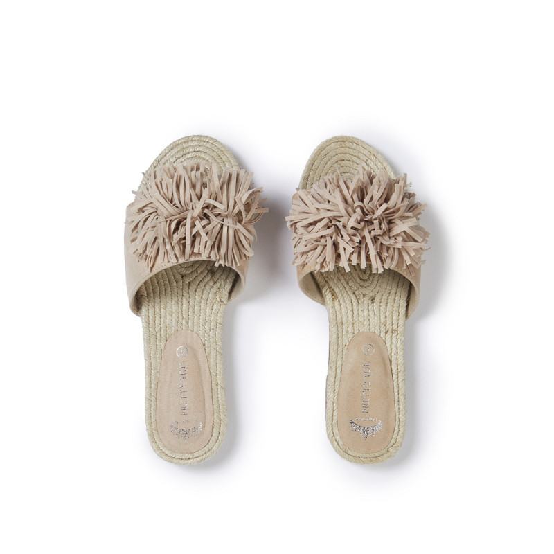 Шльопанці Pretty You London Tassle 37 Nude (5060526411945)