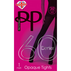 Колготки Pretty Polly 60 Denier 3D Opaque Tights PNAVA4 M/L Charcoal (5053014472979)