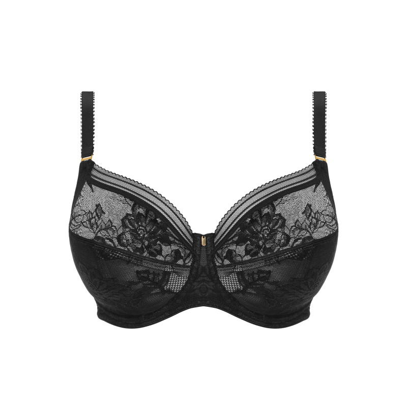 Бюстгальтер Fantasie Fusion Lace 102301BLK мереживний з боковою підтримкою для ідеальної форми та комфорту 80E Black (889501942947 )