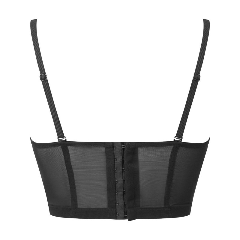 Корсетний топ Gossard Rebel 21207 вишита напівпрозора стильна люксова білизна зі знімними бретелями 12/M Чорний (ZIK0000030678)