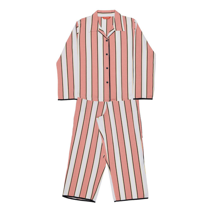 Піжама для дівчинки Cyberjammies Bonnie 7206STR 12-13 лет /158 см Рожево-білий зі смугастим принтом (5051877619081)