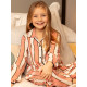 Піжама для дівчинки Cyberjammies Bonnie 7206STR 6-7 лет/122см Рожево-білий зі смугастим принтом (5051877619050)