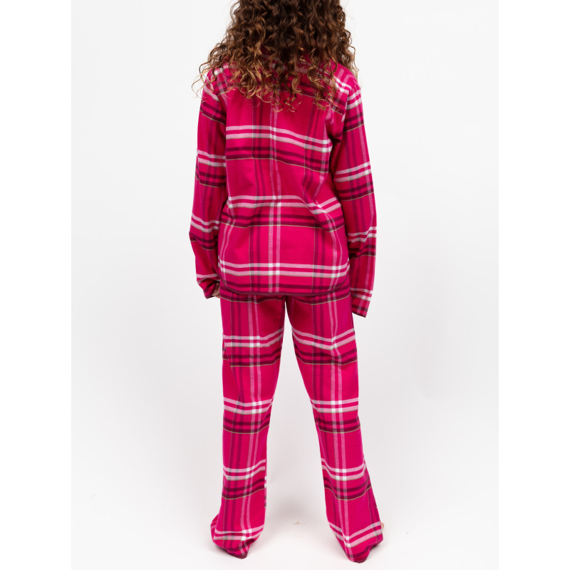 Піжама для дівчинки Cyberjammies Isabella 7224ISA фланелева  преміум якість фемелі лук новорічна подарунок 10-11 лет/146 см Рожевий у клітку (5051877619494)
