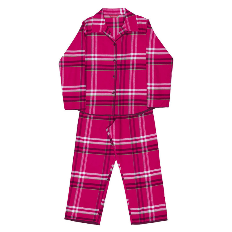 Піжама для дівчинки Cyberjammies Isabella 7224ISA фланелева  преміум якість фемелі лук новорічна подарунок 10-11 лет/146 см Рожевий у клітку (5051877619494)