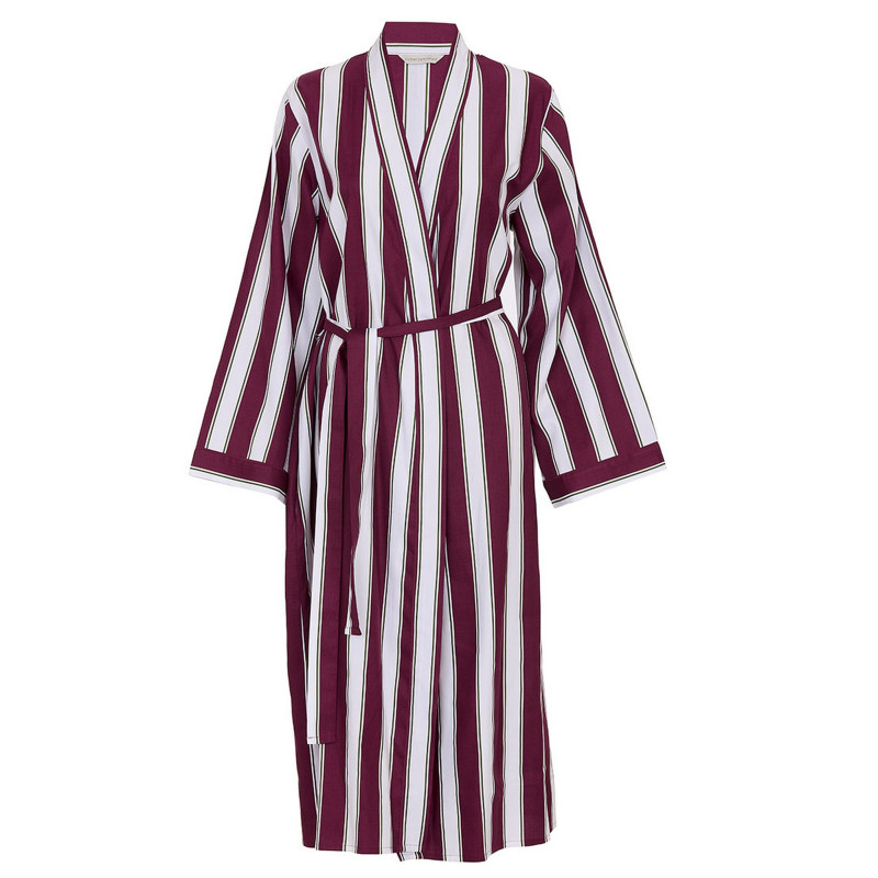 Халат жіночий Cyberjammies Yasmin 5086 5XL Бордово-білий зі смугастим принтом (5051877609730)