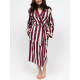 Халат жіночий Cyberjammies Yasmin 5086 XL Бордово-білий зі смугастим принтом (5051877609693)