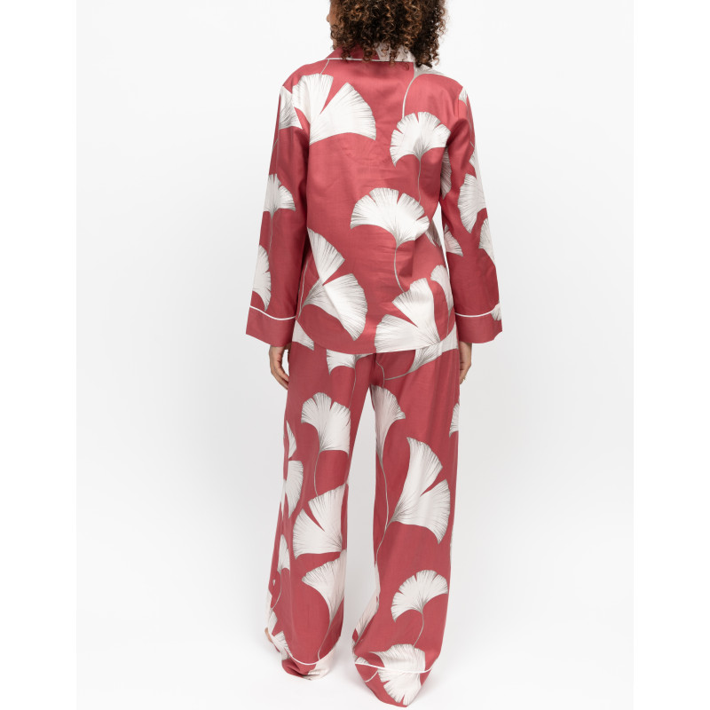 Піжама (сорочка + штани) жіноча Cyberjammies Josie 5295-5296 24/5XL Коричневий з принтом листя (5051877639034)