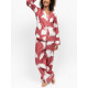 Піжама (сорочка + штани) жіноча Cyberjammies Josie 5295-5296 24/5XL Коричневий з принтом листя (5051877639034)