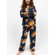 Піжама дитяча для дівчинки Cyberjammies Auburn 7213PUM тонка м’яка бавовна модал комфортна преміум бренд 10-11 лет/146 см Синій з гарбузовим принтом (5051877619197)