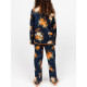 Піжама дитяча для дівчинки Cyberjammies Auburn 7213PUM тонка м’яка бавовна модал комфортна преміум бренд 6-7 лет/122см Синій з гарбузовим принтом (5051877619173)