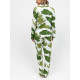 Піжама жіноча Cyberjammies Olive 5005-5006 трикотажна натуральна стильна зручна великі розміри 4XL Білий з принтом листя (5051877599932)