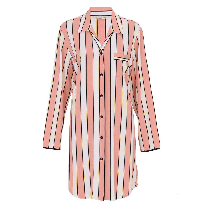 Сорочка нічна Cyberjammies Bonnie 5050 XXL Рожево-білий зі смугастим принтом (5051877605336)