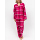 Жіноча піжама Cyberjammies Isabella 5120-5121 тепла байкова фемелі лук новорічна колекція 3XL Рожевий у клітку (5051877613805)