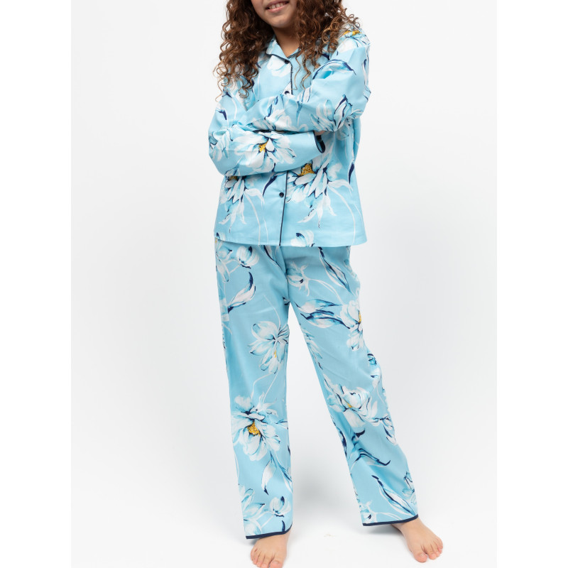 Піжама для дівчинки Cyberjammies Madelyn 7208FLO 8-9 лет/134 см Блакитний з квітковим принтом (5051877619128)
