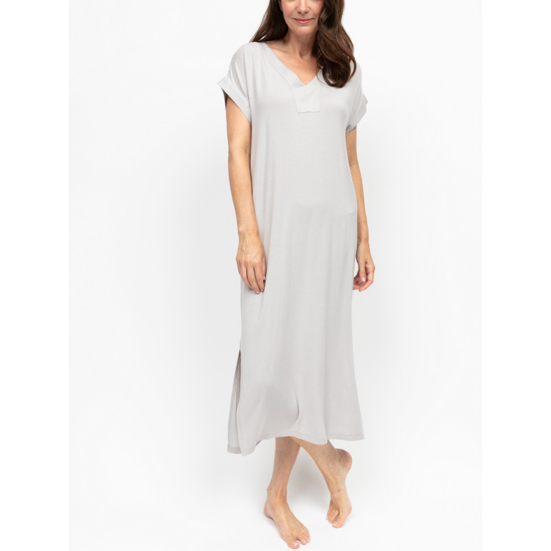 Довга нічна сорочка Nora Rose Willow 2368 із модалу 22/4XL Сірий (5051877660090)
