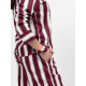 Піжама жіноча Cyberjammies Yasmin 5083-5084 7XL Бордово-білий зі смугастим принтом (5051877609396)