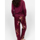 Піжама жіноча Cyberjammies Yasmin 5087-5082 XXL Бордовий з принтом панди (5051877609822)