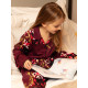 Піжама для дівчинки Cyberjammies Yasmin 7220PAN 8-9 лет/134 см Бордовий з принтом панди (5051877619241)
