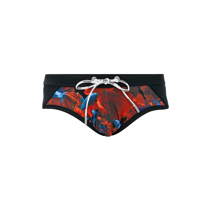 Плавки пляжні Geronimo Legend Classic 2026s4-62 чоловічі брифи яскраві еластичні M Червоний з абстрактним принтом (ZIK0000031156)