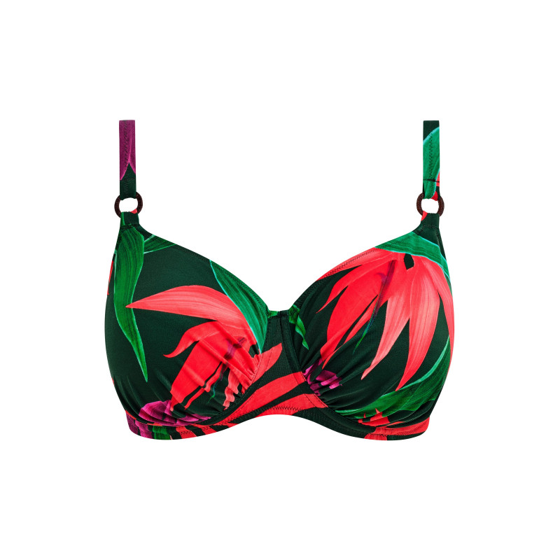 Купальний ліф Fantasie Pichola 503901 з повною чашкою на кісточках 80L Зелений з тропічним  принтом (193773738390 )