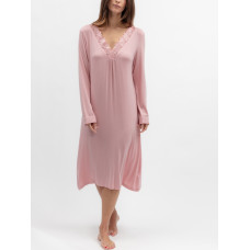 Сорочка нічна Nora Rose Flowered Field 2434 з модального джерсі та мереживною обробкою 12/M Рожевий (5051877702059)