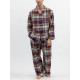Піжама чоловіча Cyberjammies Wild Slumber 3252-3253 зі 100% бавовни з начісуванням family look S Фіолетовий у клітинку (5051877694712)