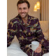 Піжама чоловіча Cyberjammies Wild Slumber 3328-3255 з бавовни та модалу для стильного сімейного образу M Фіолетовий з принтом леопардів (5051877694842)