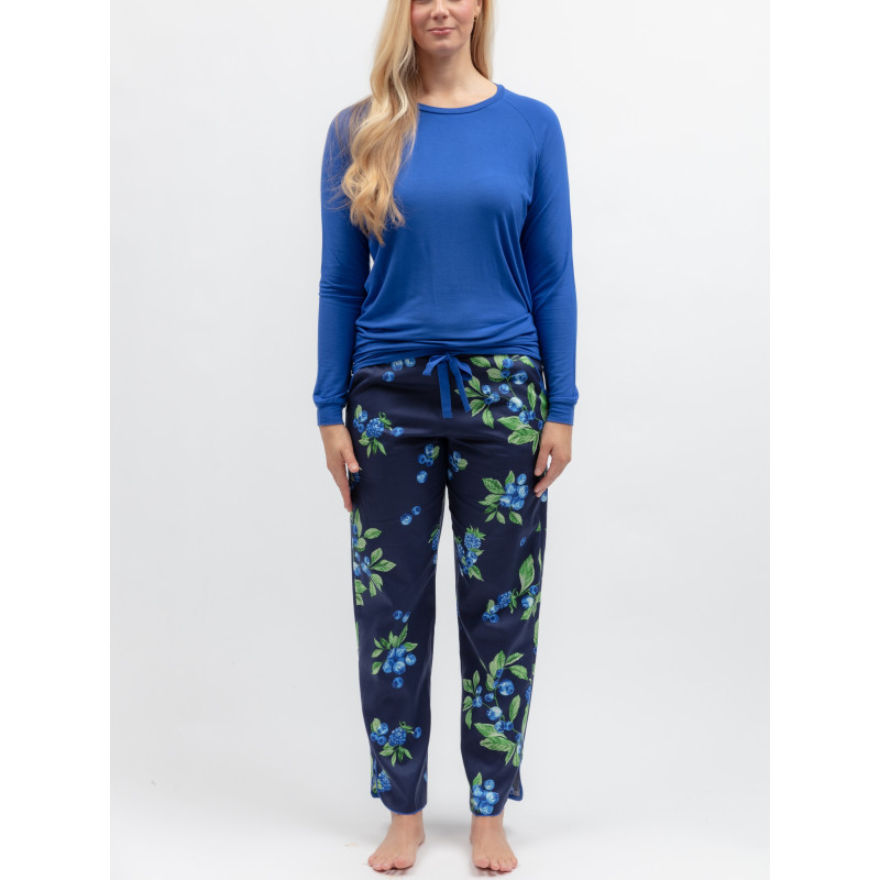 Піжама жіноча Cyberjammies MidnightBerry 5779-5673 модал та бавовна  вільний крій комфортна 22/4XL Синій з ягідним принтом (5051877685192)
