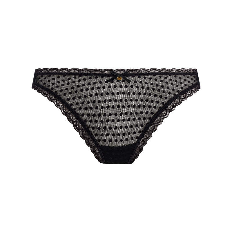 Трусики Freya Spot-Light 403953 з високою лінією стегна та мереживом M Чорний (193773557991 )