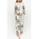 Піжама жіноча Cyberjammies Piper 0426 0427 з широкими штанами для комфорту і свободи 20/3XL Білий з квітковим принтом (5051877521681)