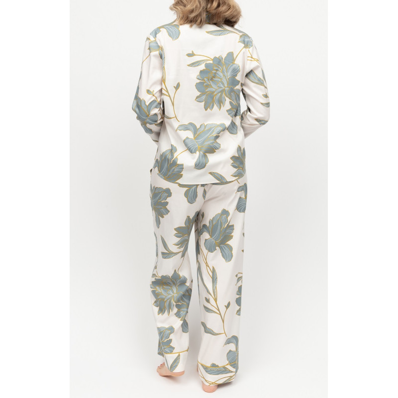 Піжама жіноча Cyberjammies Piper 0426 0427 з широкими штанами для комфорту і свободи 20/3XL Білий з квітковим принтом (5051877521681)