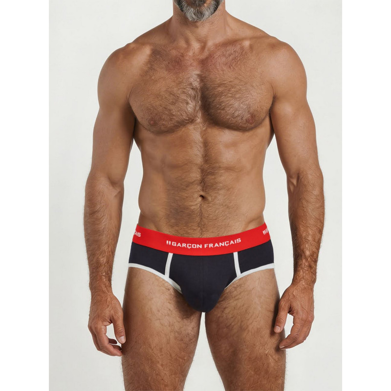 Труси сліпи Garcon Francais Slip19 TRI комфортна хлопкова білизна 2XL Синій ()