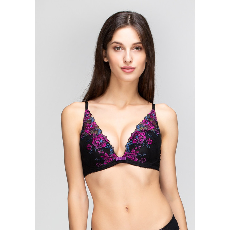 Бюстгальтер Gossard VIP Floral Attraction 15011 (80C, Black Purple)