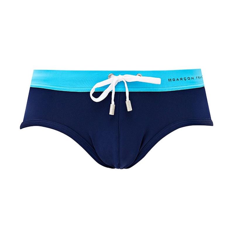 Плавки пляжные Garçon Français Slip de Bain17 (M, Marine Turquoise)