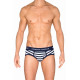 Труси сліпи Garçon Français Slip16 (M, Marine Blanc)