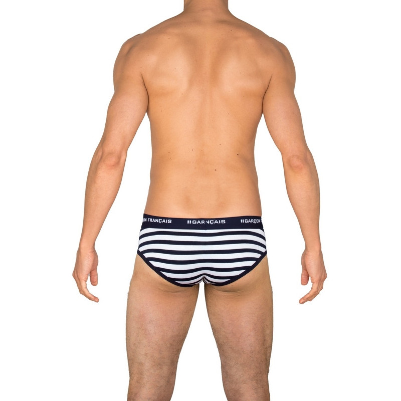 Труси сліпи Garçon Français Slip16 (M, Marine Blanc)