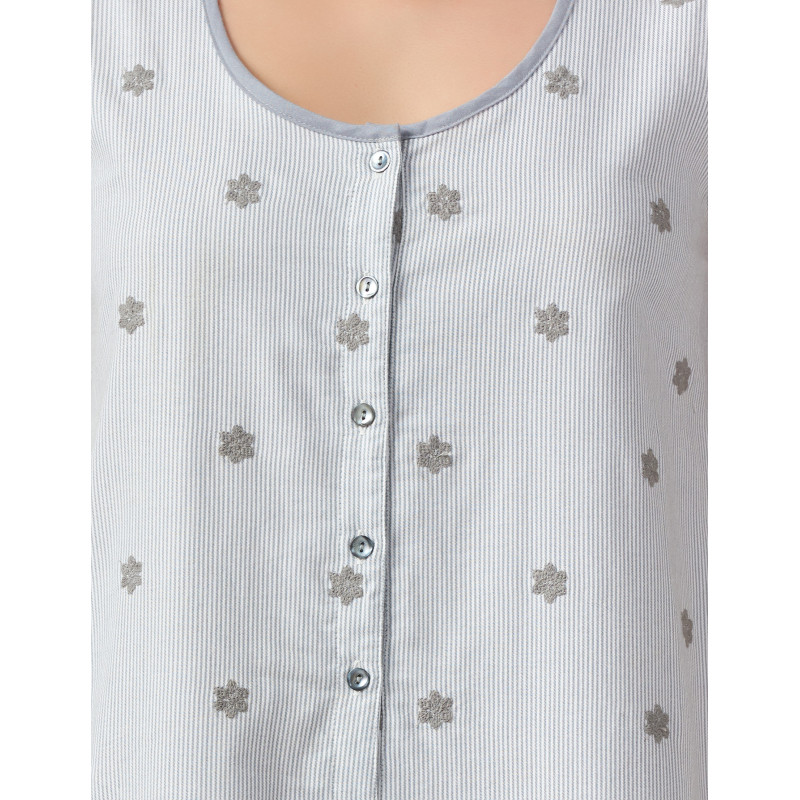 Нічна сорочка Nora Rose Ava 1283 (10/S, Grey Stripe)