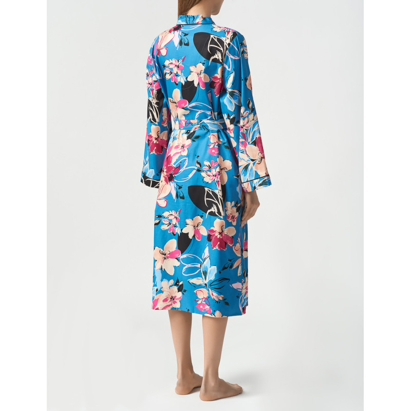 Халат жіночий Cyberjammies Hannah 4729 (14/L, Бирюзовый с цветочным принтом)